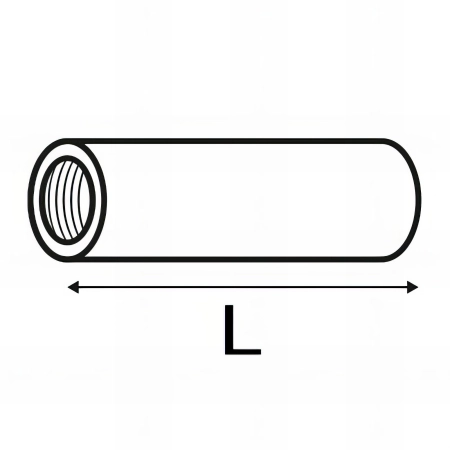 50 raccords de jonctions cylindrique douille femelle/femelle, zingué blanc - M6 x 100 mm L. 30 mm