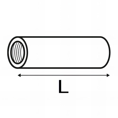 50 raccords de jonctions cylindrique douille femelle/femelle, zingué blanc - M8 x 125 mm L. 30 mm 2