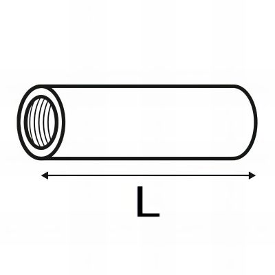 50 raccords de jonctions cylindrique douille femelle/femelle, zingué blanc - M12 x 175 mm L. 30 mm 2