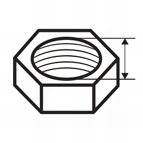 100 écrous 6 pans, zingué blanc - M7 x 150 mm