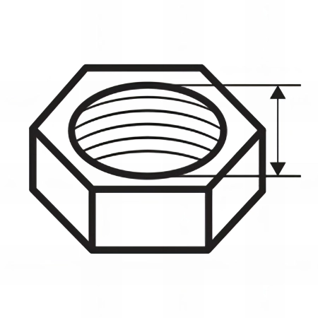 100 écrous 6 pans, zingué blanc - M7 x 150 mm