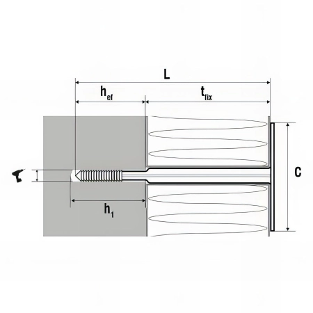 250 fixations d'isolant souple sous bardage sans clou - 8 x 220 mm