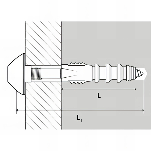 Kit fixation urinoir matériaux pleins - 12 x 120 mm