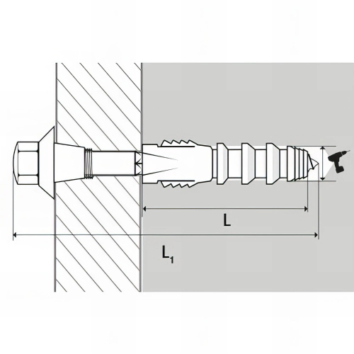 Kit fixation WC/bidet 6 pans - 6 x 70 mm