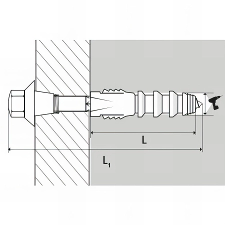 Kit fixation WC/bidet 6 pans - 6 x 70 mm