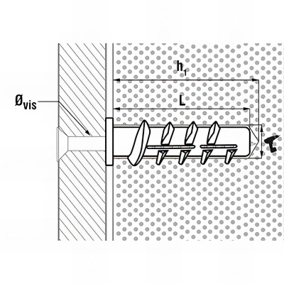 25 chevilles nylon à visser spéciale béton cellulaire - M8 2