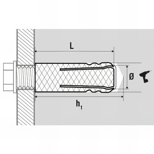 200 chevilles laiton D. M4 - L. 16 mm