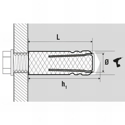 100 chevilles laiton D. M7 - L. 25 mm 2