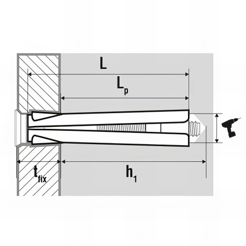 100 chevilles métalliques à cône acier zingué - 10 mm x 152 mm
