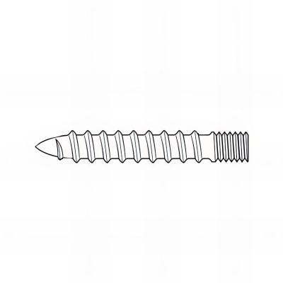 50 pattes à vis bois - sans collerette, zingué blanc - M8 x 50 mm 2