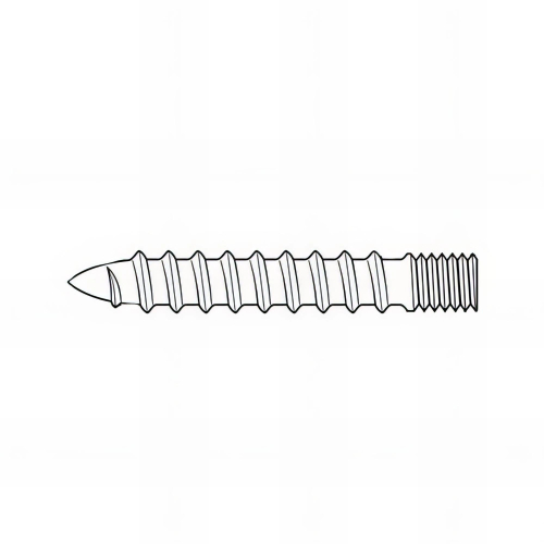 50 pattes à vis bois - sans collerette, zingué blanc - M8 x 50 mm