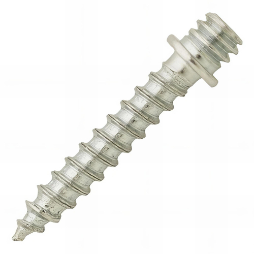 50 pattes à vis bois - avec collerette, zingué blanc - M7 x 150 mm - L. 80 mm