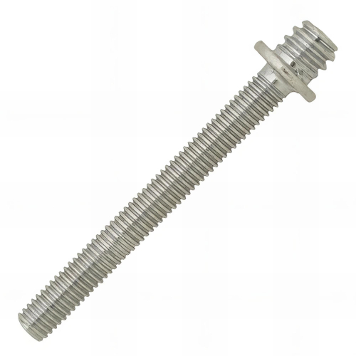 100 pattes vis métaux avec collerette, zingué blanc - M7 x 150 mm - M4 x 40 mm
