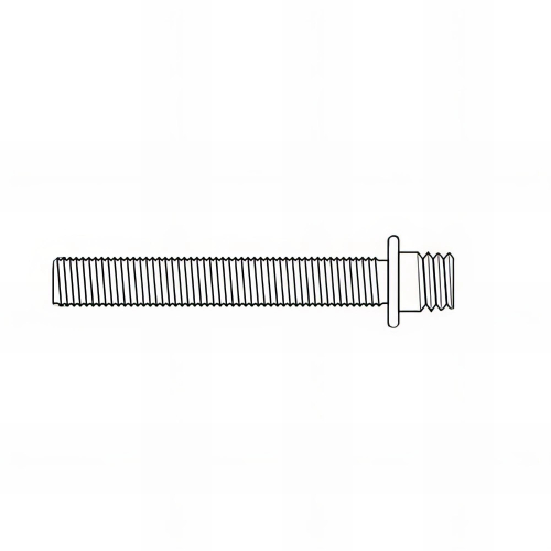 100 pattes vis métaux avec collerette, zingué blanc - M7 x 150 mm - M5 x 45 mm