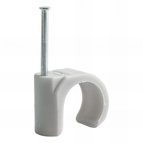 100 attaches de câble à clouer - gris - D. 10-14 mm