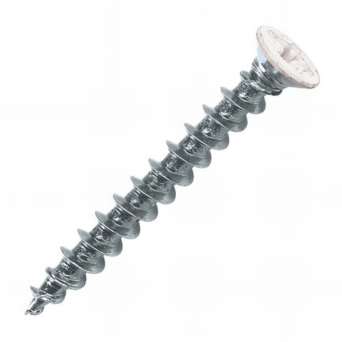 1000 vis PVC plast tête fraisée PH2, laquée blanc - 4.2 x 20 mm