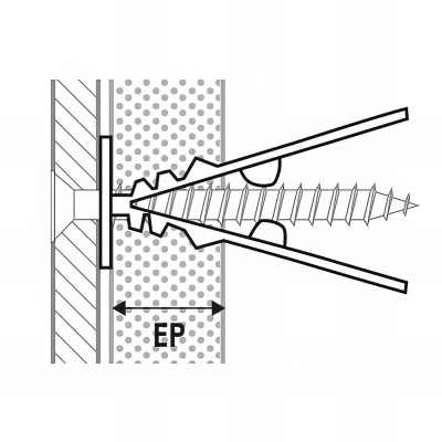 150 chevilles métalique à frapper Rayfix avec vis - L. 30 mm 2