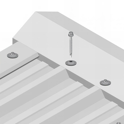 100 Coupelles de répartition D. 25 mm Alu/EPDM pour fixation des costières et faîtières SATURNO - RAL 7016 2
