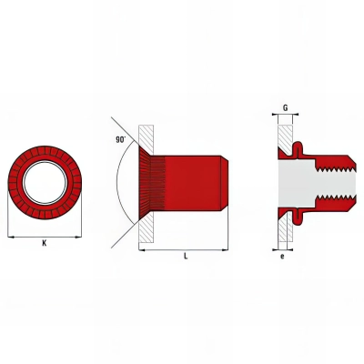 500 écrous cylindrique borgne acier - tête fraisée - M5 - 40 mm 2