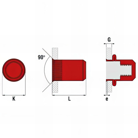 500 écrous cylindrique borgne acier - tête réduite - M5 - 30 mm