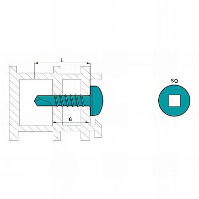 500 vis autoperceuses - tête cylindrique, inox A2 - SQ2 - 4.2 x 19 mm 2