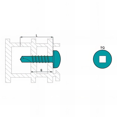 500 vis autoperceuses - tête cylindrique, inox A2 - SQ2 - 4.2 x 38 mm 2