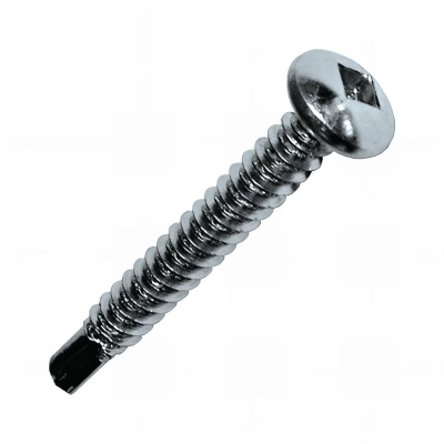 6 Blisters de 100 vis autoperceuses acier zingué blanc - tête cylindrique - SQ1 - 3.5 x 16 mm