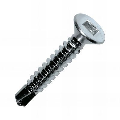 500 vis autoperceuses, tête fraisée, acier zingué blanc - 4.8 x 16 mm