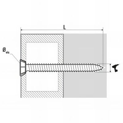 100 vis beton fixation directe huisserie, tête fraisée laquée blanc, TX30 - 7.5 x 40 mm 2