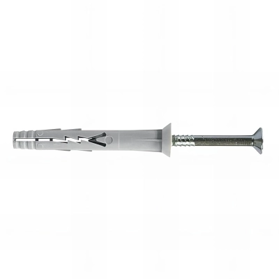 100 chevilles à frapper tête fraisée 6 x 67 mm + clou - SC-YZF6067 - Scell-it