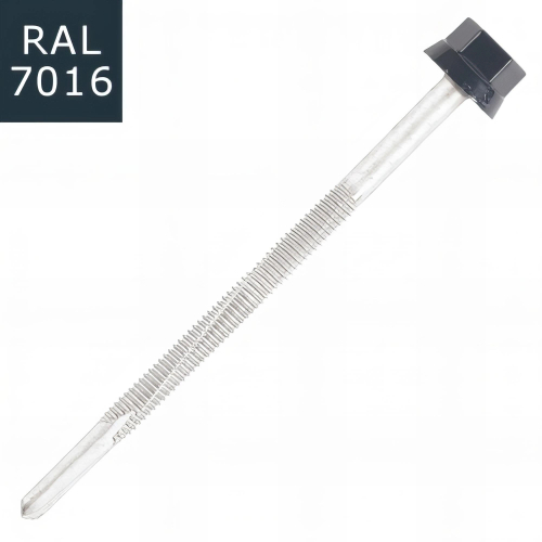 100 Vis pour bacs acier D. 6 mm L. 105 mm ZAMATOP-P TH12 pour l'IPN - RAL 7016