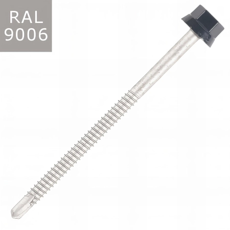 100 Vis pour bacs acier D. 6,3 mm L. 160 mm ZAMATOP-Z TH12 pour le Zed - RAL 9006