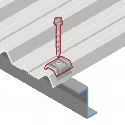 100 Vis pour bacs acier D. 6,3 mm L. 160 mm ZAMATOP-Z TH12 pour le Zed - RAL 9006 2