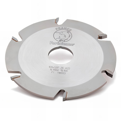 Fraise à rainer pour lamello D. 100 x Ht. 3,97 x Al. 22 mm Z : 6 HM - MFLS - FRAI0001