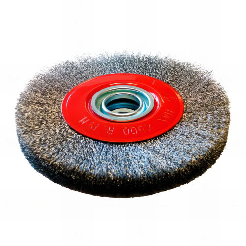 Brosse circulaire D.150 x 20 x 32 mm - Fils de 0,3 mm ondulés Inox - 10306019 - Sidamo