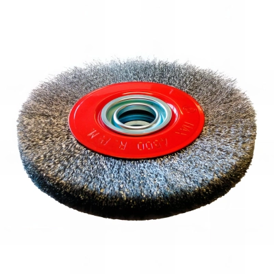 Brosse circulaire D.250 x 20 x 25 mm - Fils de 0,3 mm ondulés Inox - 10306022 - Sidamo