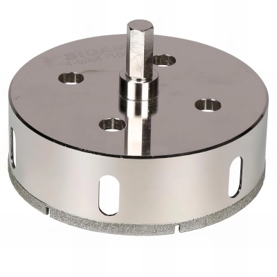 Trépan diamant à eau D.105 x 35 mm sur tige - Céramique/Grès/Granit - 11101417 - Sidamo