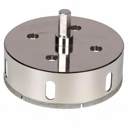 Trépan diamant à eau D.105 x 35 mm sur tige - Céramique/Grès/Granit - 11101417 - Sidamo