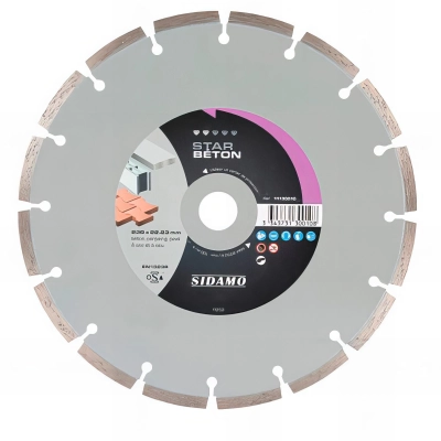 Disque diamant STAR BÉTON D. 115 x 22,23 x H 7 mm Béton / Béton armé - 11130008 - Sidamo
