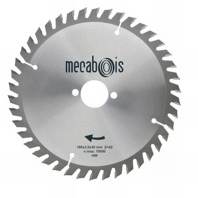 Lame carbure HM SUPER D. 216 x 2,8 x 30 mm Z 48 TP Nég. - Panneaux/Bois - 249360 - Sidamo