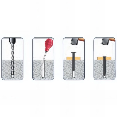 Blister de 20 chevilles métallique à frapper EXN D. 6 x Lt. 50 mm - EXN06050BL - Alsafix 2