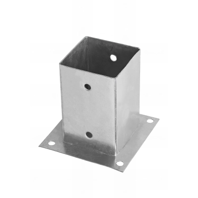 Pied de poteau de jardin 71 à boulonner (A x B x ép) 71 x 150 x 2,5 mm - AL-PJB71 - Alsafix