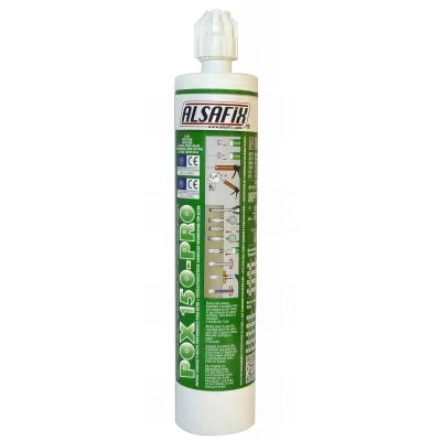 Cartouche de scellement chimique Epoxy grise POX150-PRO 265 ml - POX15026 - Alsafix