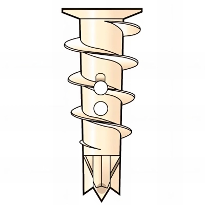 Blister de 25 chevilles Zip-It Nylon L. 25 mm avec vis - spécial plâtre - PO02377BL - Alsafix