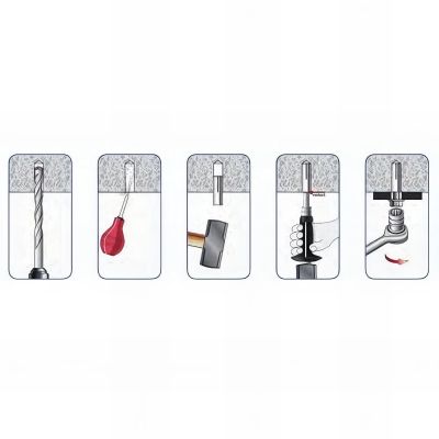 Blister de 20 chevilles DM - douille de frappe M8 - PO06305BL - Alsafix 2