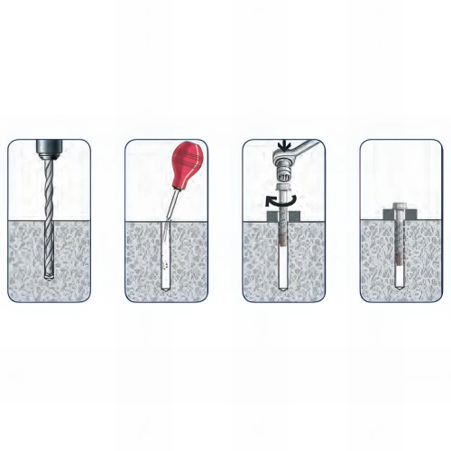 Blister de 10 vis d'ancrage béton auto-taraudeuse BT D. 6 x Lt. 60 mm - Inox A4 - PO27160BL - Alsafix