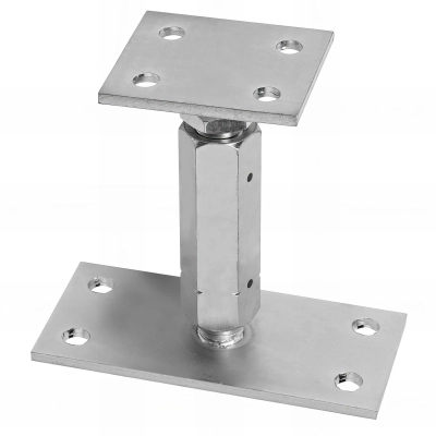 Pied de poteau réglable avec platine type PPR-190 (A x B x C x D x