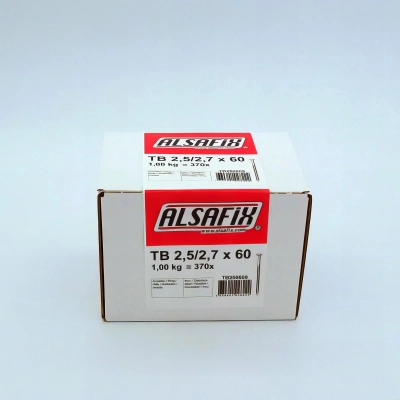 Pointe annelée INOX A4 en vrac tête bombée (TB) 25/27 x 60 mm - 1 kg - TB250609 Alsafix 2