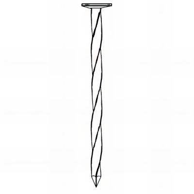 Pointe carré torsadé (CT) en vrac tête plate (TP) 4,5 x 110 mm - 5 kg - TP451104 Alsafix