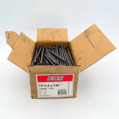 Pointe lisse en vrac tête plate (TP) 5,5 x 140 mm - 5 Kg - TP551401 Alsafix 2